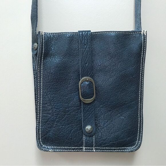 Patricia Nash Handbags - Patricia Nash Leather Dark Blue Leather Crossbody Bag